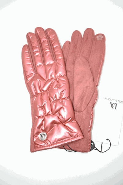 Guantes de mujer DON ALGODON tactil metal rosa
