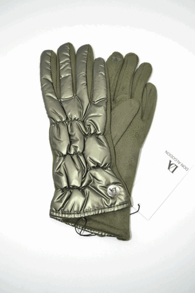Guantes de mujer DON ALGODON tactil metal verde