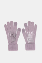 Guantes de punto ANEKKE lila con lentejuelas
