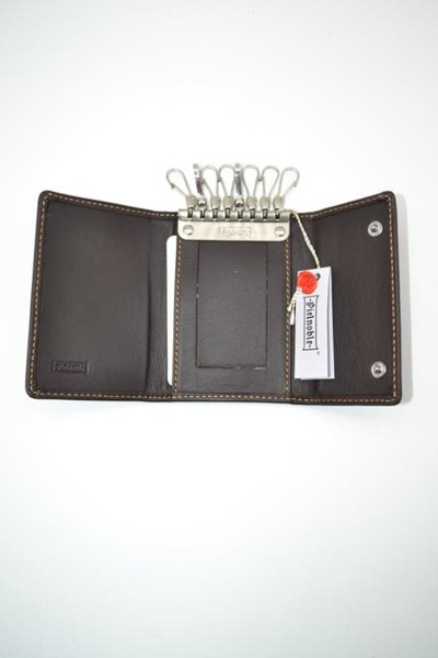 Llavero Pielnoble Basic 8 mosquetones marron
