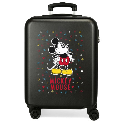 Maleta de cabina Mickey letras  55cm negra