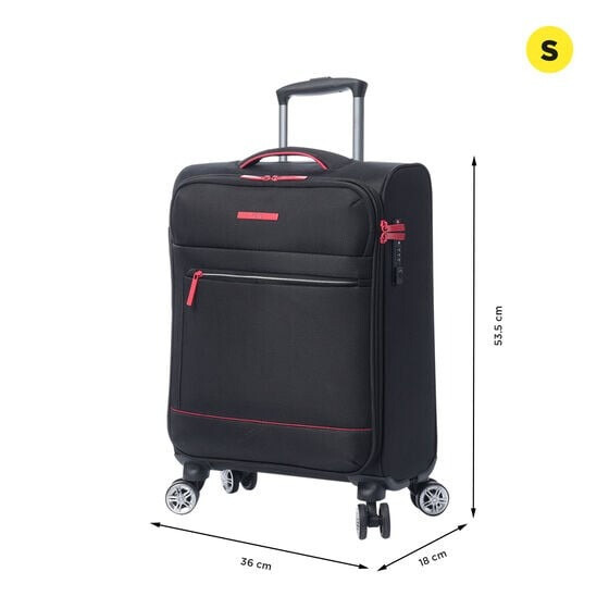 Maleta de cabina TOTO Liviana ultraligera negra-roja (1)