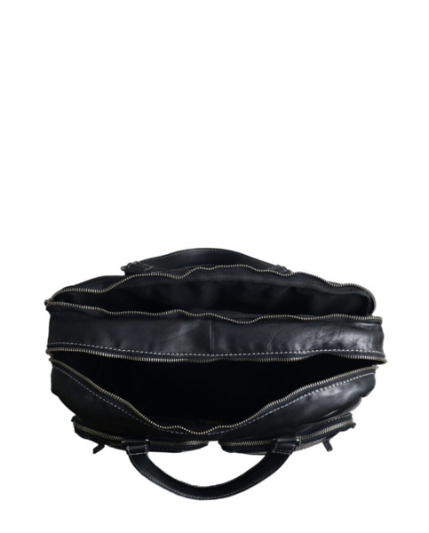 Maletín en piel lavada STAMP Tichi negro (4)