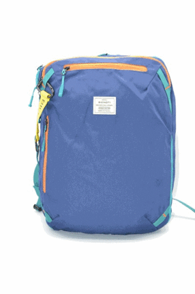 Mochila cabina Bienoti 40x30x20 expandible multicolor azul