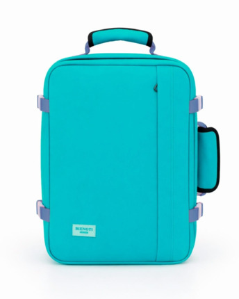Mochila cabina Bienoti 40x30x20 expandible Turquesa-azul