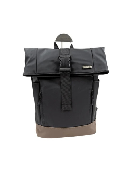 Mochila CAN PIEL Neopreno negra Franja Taupe