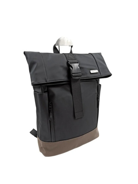Mochila CAN PIEL Neopreno negra Franja Taupe (1)
