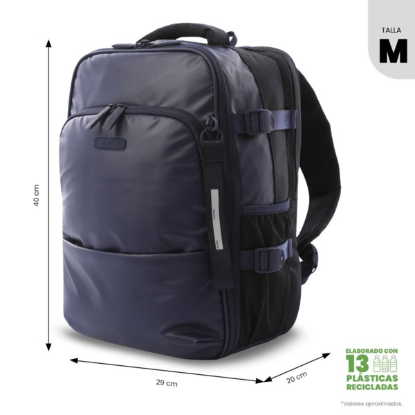 Mochila de avion TOTTO Trip azul marino (1)