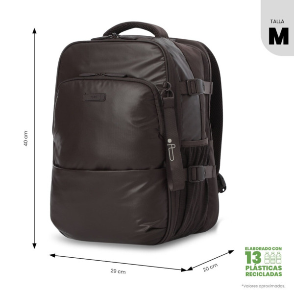 Mochila de avion TOTTO Trip Marron chocolate (1)