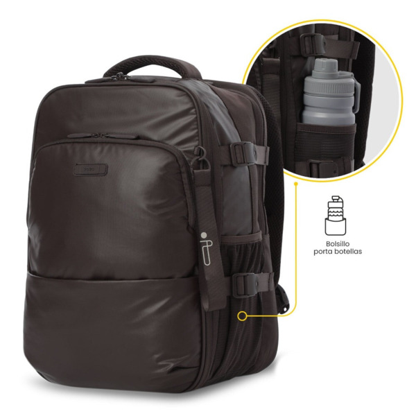 Mochila de avion TOTTO Trip Marron chocolate (3)