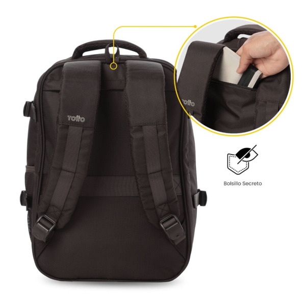 Mochila de avion TOTTO Trip Marron chocolate (6)
