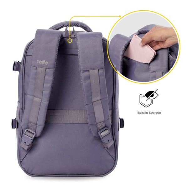 Mochila de avion TOTTO Trip morado (6)