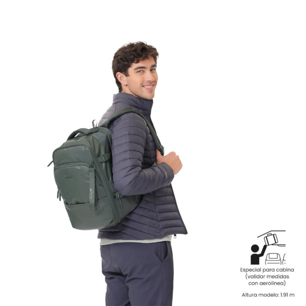 Mochila de avion TOTTO Trip verde (6)