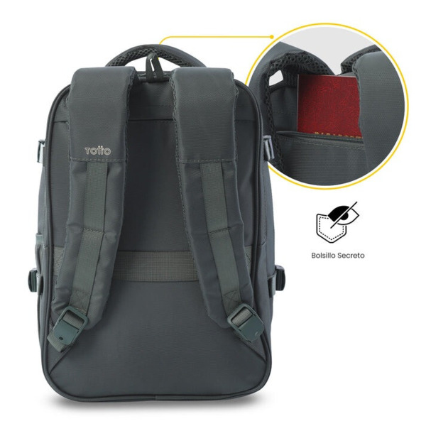 Mochila de avion TOTTO Trip verde (7)