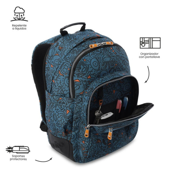 Mochila escolar TOTTO Rayol Grafer (4)