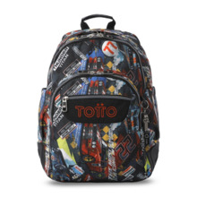 Mochila escolar TOTTO Rayol Rally red