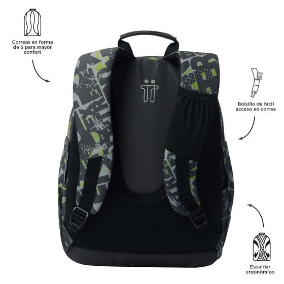 Mochila escolar TOTTO Rayol Texgrunge (2)