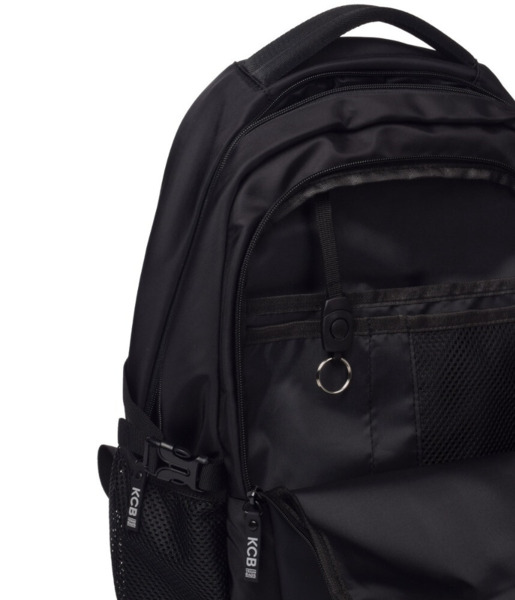 Mochila grande de hombre KCB Doble negra (3)