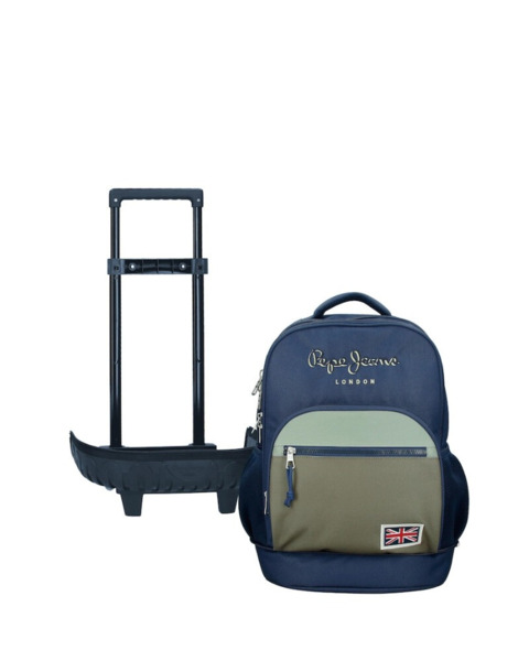 Mochila PEPE JEANS de ruedas desmontable Arwyn marino (5)