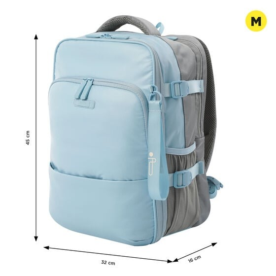 Mochila TOTTO City azul celeste-mochila de cabina (1)