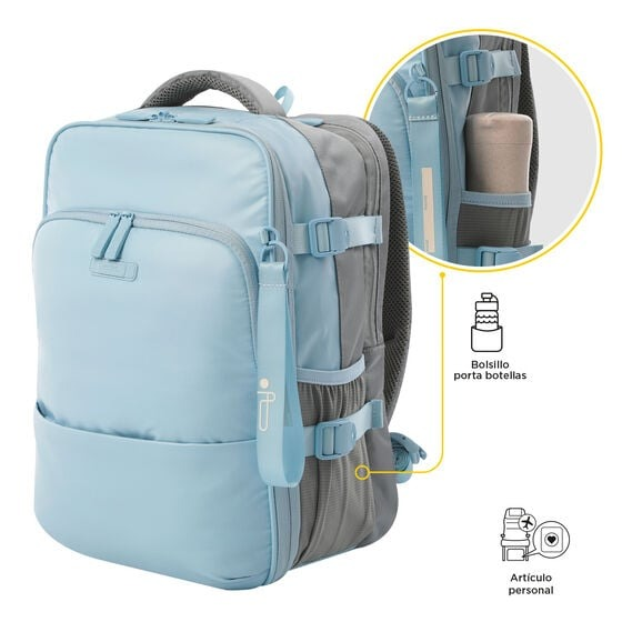 Mochila TOTTO City azul celeste-mochila de cabina (3)