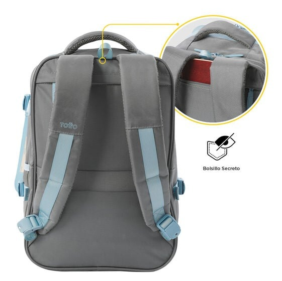 Mochila TOTTO City azul celeste-mochila de cabina (6)