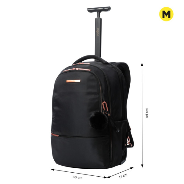 Mochila TOTTO con ruedas Trolley - Black (1)