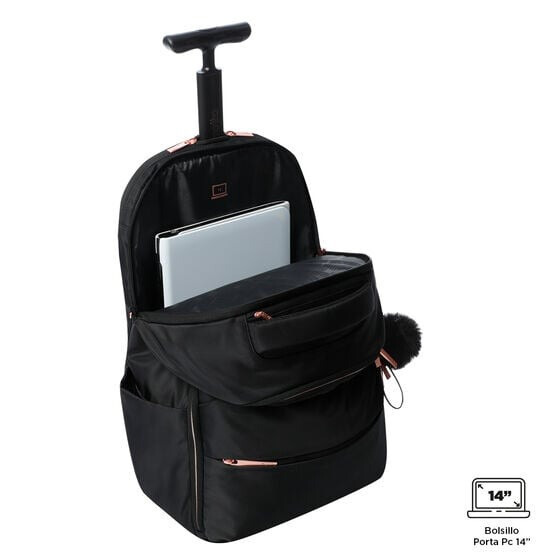 Mochila TOTTO con ruedas Trolley - Black (2)