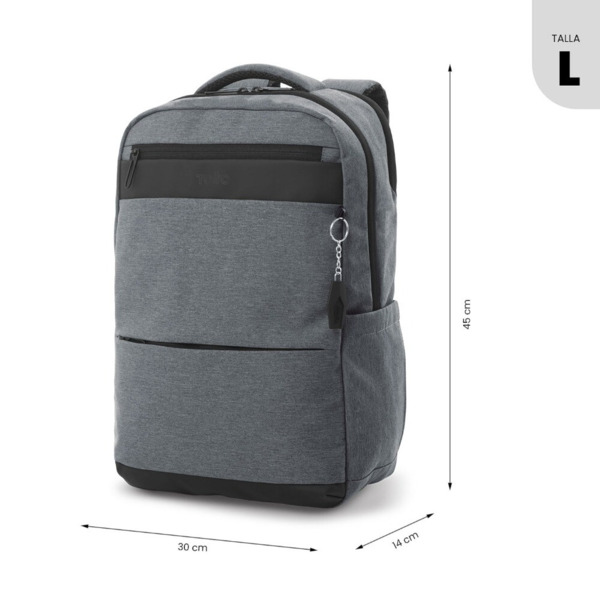 Mochila TOTTO Denver Pro L gris (1)