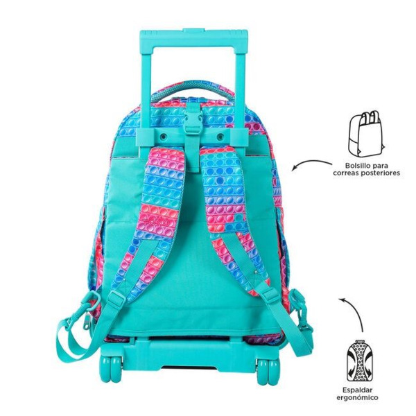 Mochila TOTTO escolar con ruedas desmontable Pupit - Tiza (2)