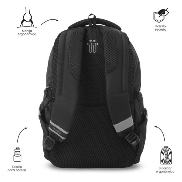 Mochila TOTTO Pc Eufrates 2.0 negra (2)