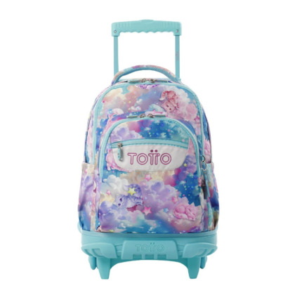 Mochila TOTTO reglones gatos azul