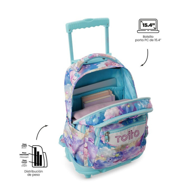 Mochila TOTTO reglones gatos azul (3)