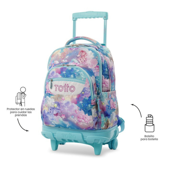 Mochila TOTTO reglones gatos azul (4)