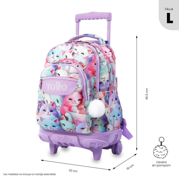 Mochila TOTTO reglones gatos (2)
