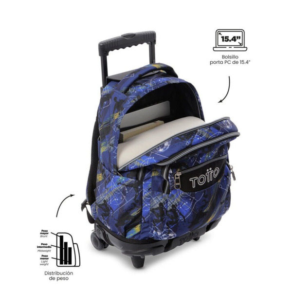 Mochila TOTTO  Renglones futbol azul (3)