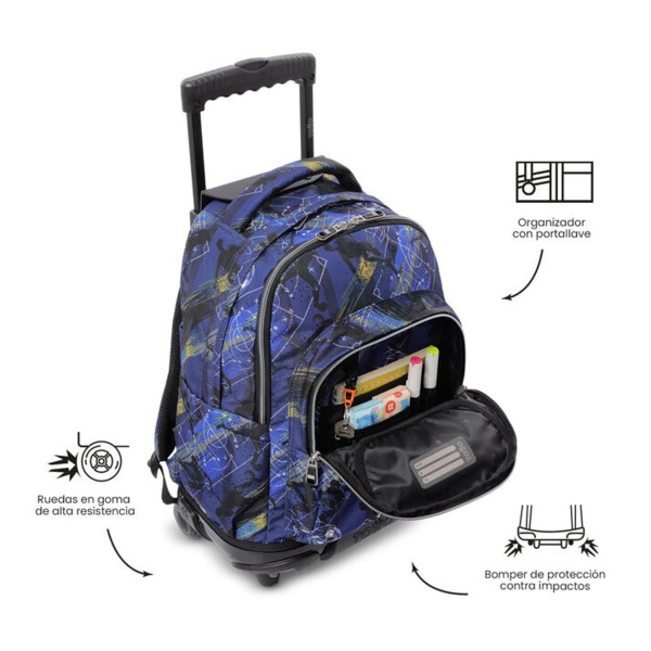 Mochila TOTTO  Renglones futbol azul (4)