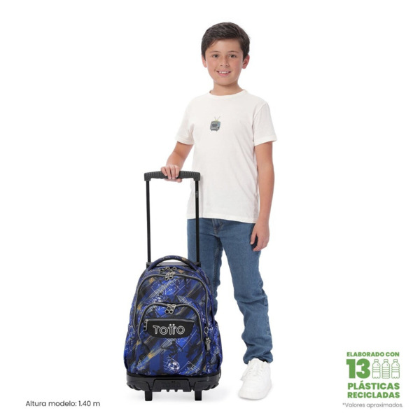 Mochila TOTTO  Renglones futbol azul (6)