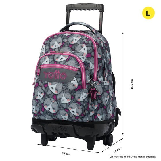 Mochila TOTTO Rue Bomper Renglones- Kitten Rose (1)