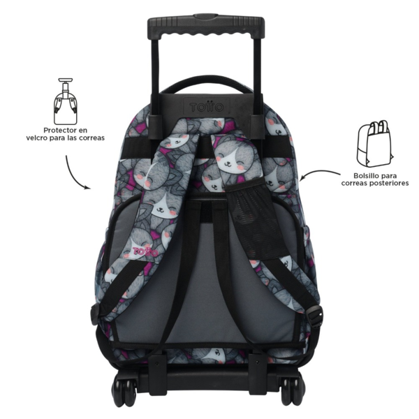 Mochila TOTTO Rue Bomper Renglones- Kitten Rose (3)