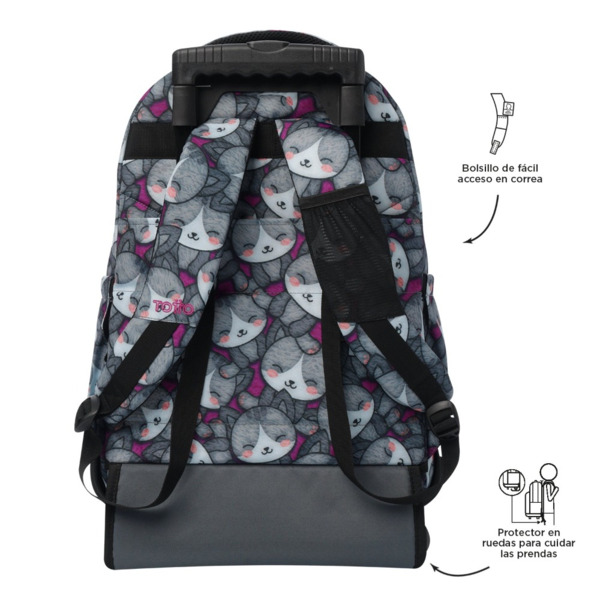Mochila TOTTO Rue Bomper Renglones- Kitten Rose (4)