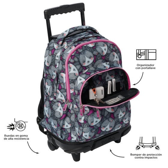 Mochila TOTTO Rue Bomper Renglones- Kitten Rose (6)