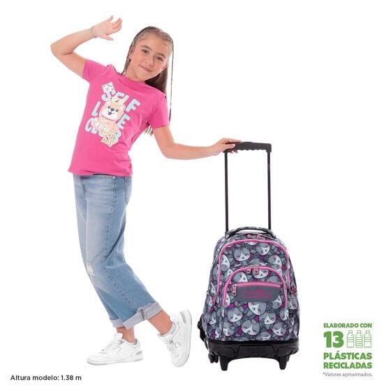 Mochila TOTTO Rue Bomper Renglones- Kitten Rose (7)