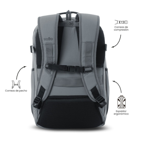 Mochila TOTTO SPA XL gris (2)