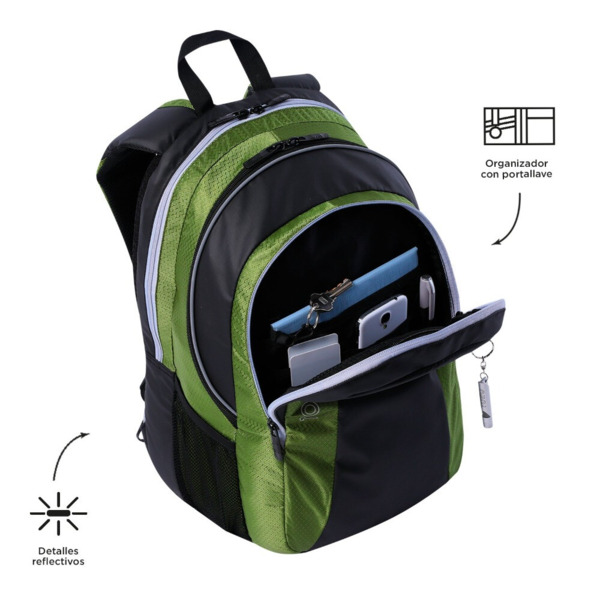 Mochila TOTTO Titanio 2.0 negro y verde (2)