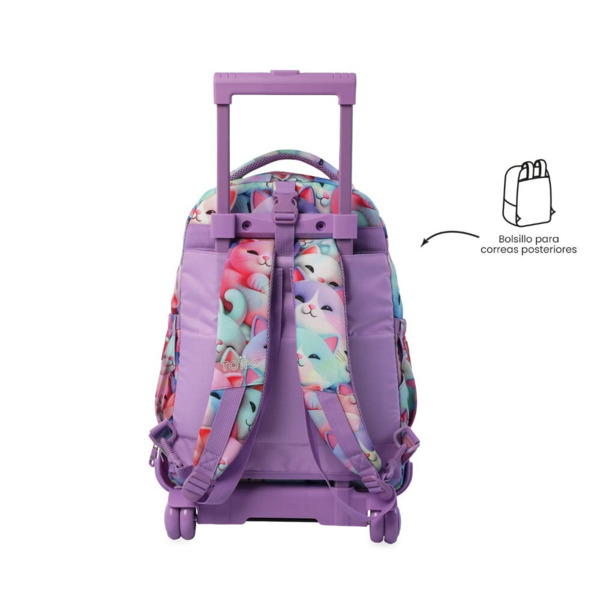 Mochila TOTTO TIZA  ruedas desmontable Menwsy 3D gatos (2)