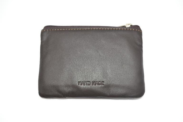 Monedero llavero  LUGUPELL 2 cremalleras con tarjetero interior marron (1)