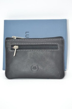 Monedero llavero  LUGUPELL 2 cremalleras con tarjetero interior negro