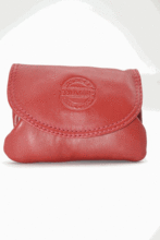 Monedero PIELNOBLE de boquilla con solapa cereza