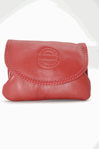 Monedero PIELNOBLE de boquilla con solapa cereza